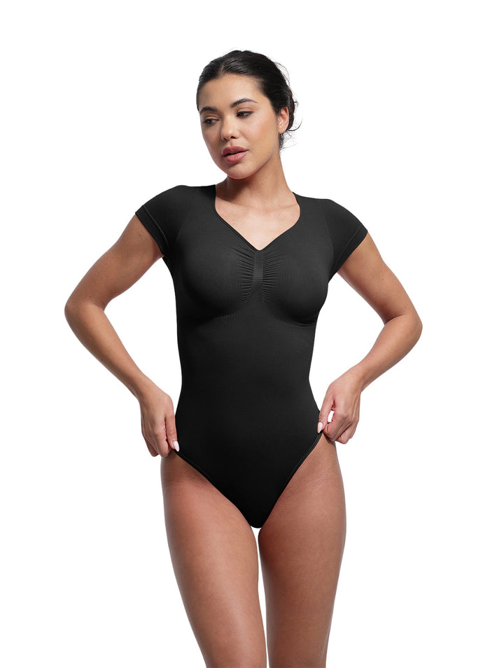V-Neck Sculpting Tee Bodysuit